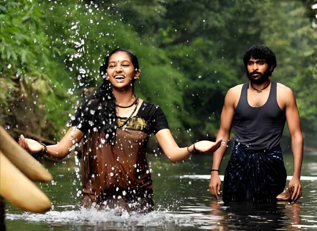 Lakshmi Menon’s tribal look with Vikram Prabhu