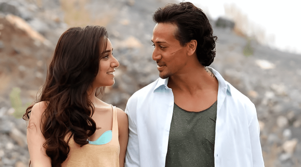 Tiger Shroff with Shraddha Kapoor during Baaghi shoot