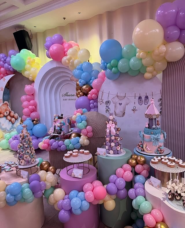 The couple hosted a vibrant baby shower in Mumbai