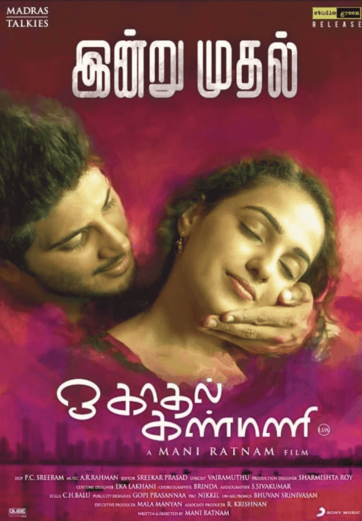 Dulquer Salmaan and Nithya Menen in OK Kanmani – Mani Ratnam’s modern love story and Dulquer Salmaan best movies favorite.