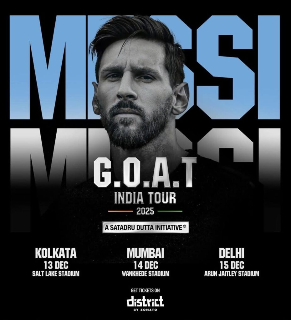 Leo Messi India Visit 2025 is set for Kolkata, Mumbai, Delhi & Ahmedabad