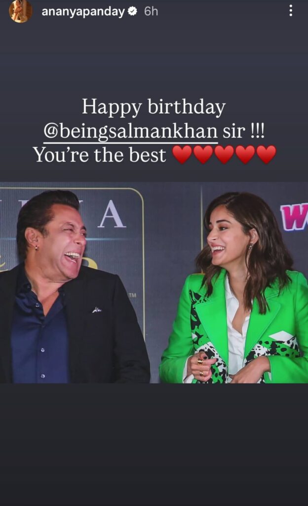 Ananya Panday kept her wish simple and affectionate, addressing Salman Khan respectfully as “sir” and expressing admiration.