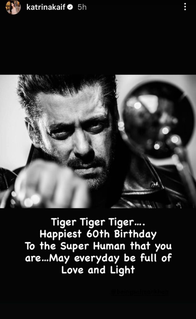 Katrina Kaif’s message was emotional and reverential, calling Salman Khan a “Super Human” and wishing him positivity and light.