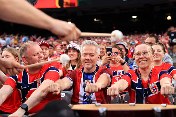 Norway football fans perform the Viking Row celebration during the 2026 FIFA World Cup, showcasing the Viking Row meaning of unity and national pride.