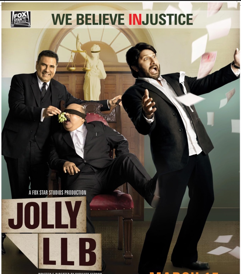 Jolly LLB courtroom comedy drama featuring Arshad Warsi and Saurabh Shukla