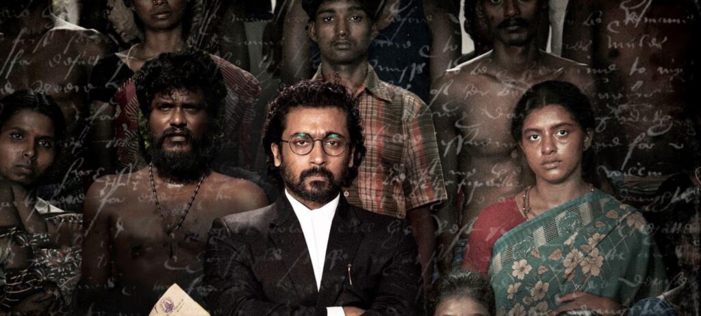 Jai Bhim courtroom drama featuring Suriya as lawyer K Chandru