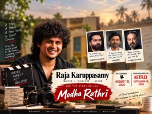 Raja Karuppasamy in a feature image for Modha Rathri
